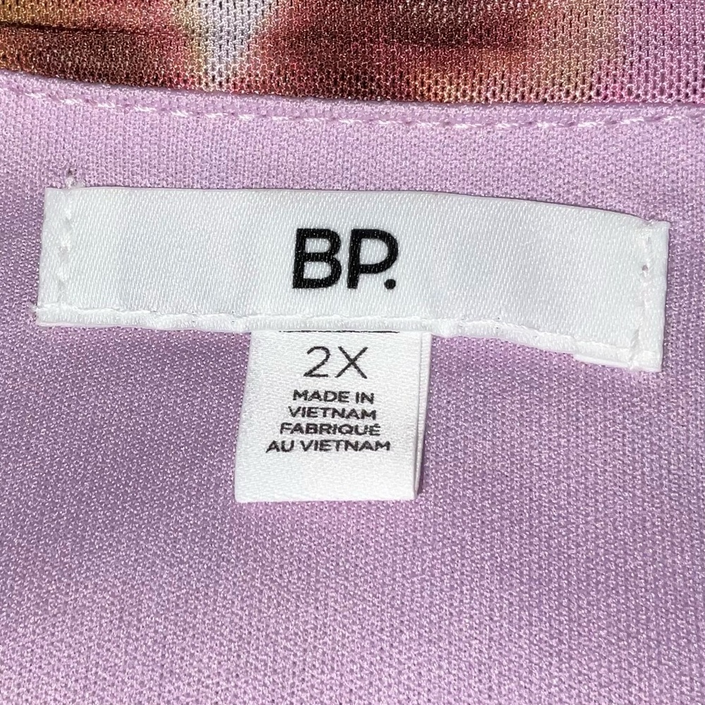 Bp slip dress nwt lettuce hem lavender mesh and lined dress size 2xl - Picture 6 of 6